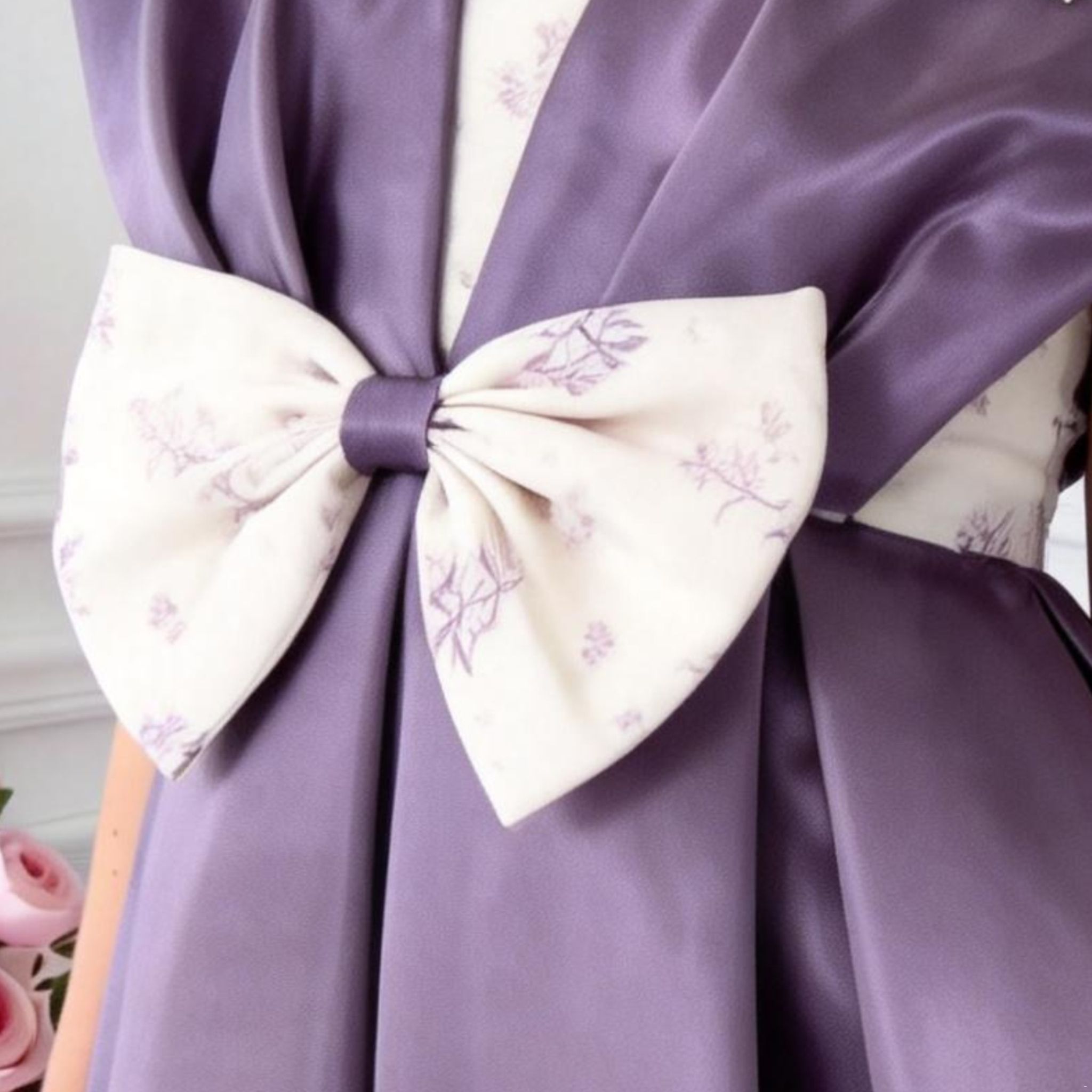 Amara Structured Bow Girls Dress – Elegant Statement Occasion Dress (RG7734)
