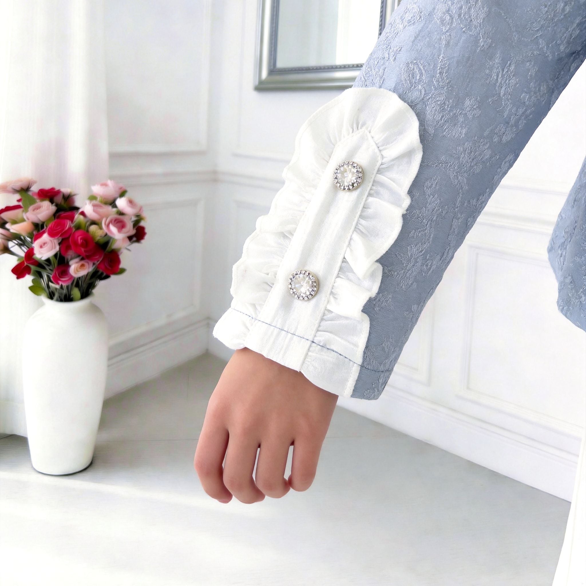 Aveline Tailored Set – Elegant Girls Blouse & Trousers Set (RG7760)