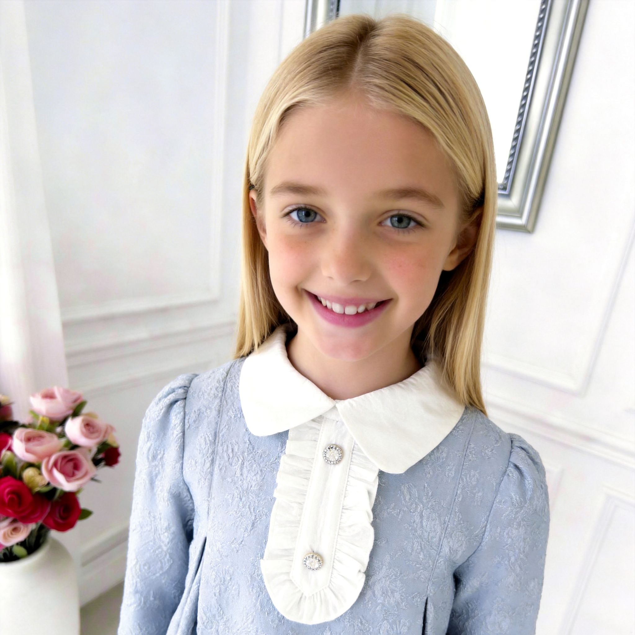 Aveline Tailored Set – Elegant Girls Blouse & Trousers Set (RG7760)