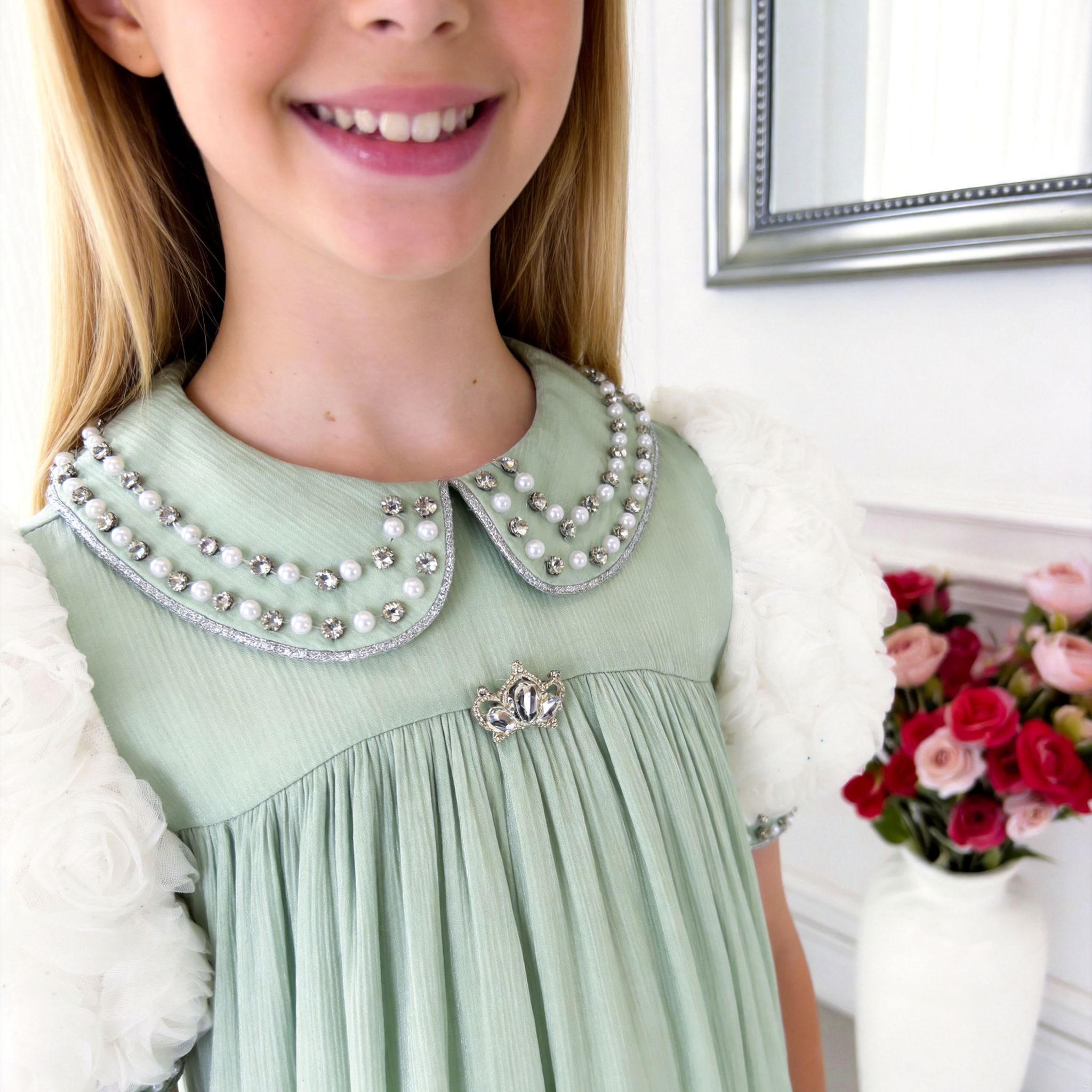Élina Grace Girls Dress – Pleated Luxury Occasion Dress (RG7742)