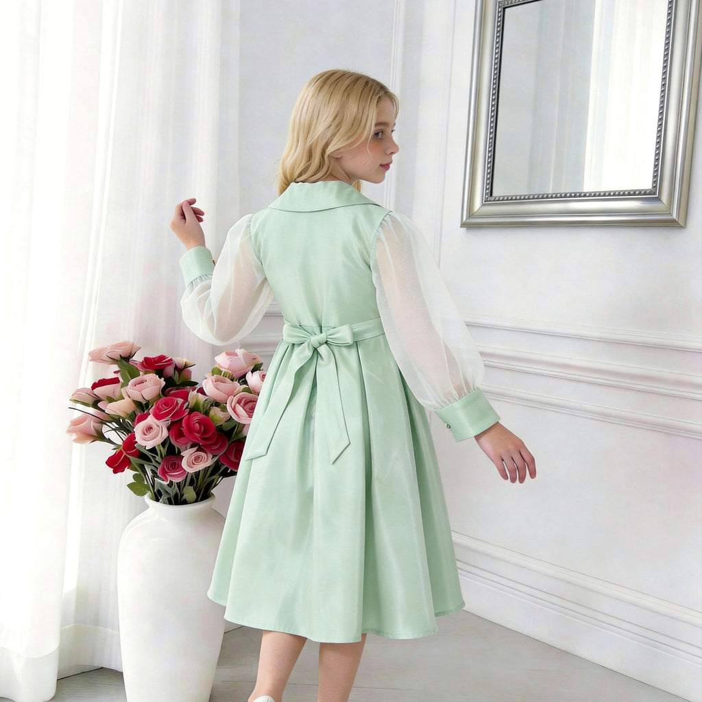 Elowen Double-Breasted Dress – Elegant Girls Occasion Dress (RG9913)
