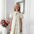Flora Élite Girls Dress – Embroidered Luxury Occasion Dress (RG7747A)
