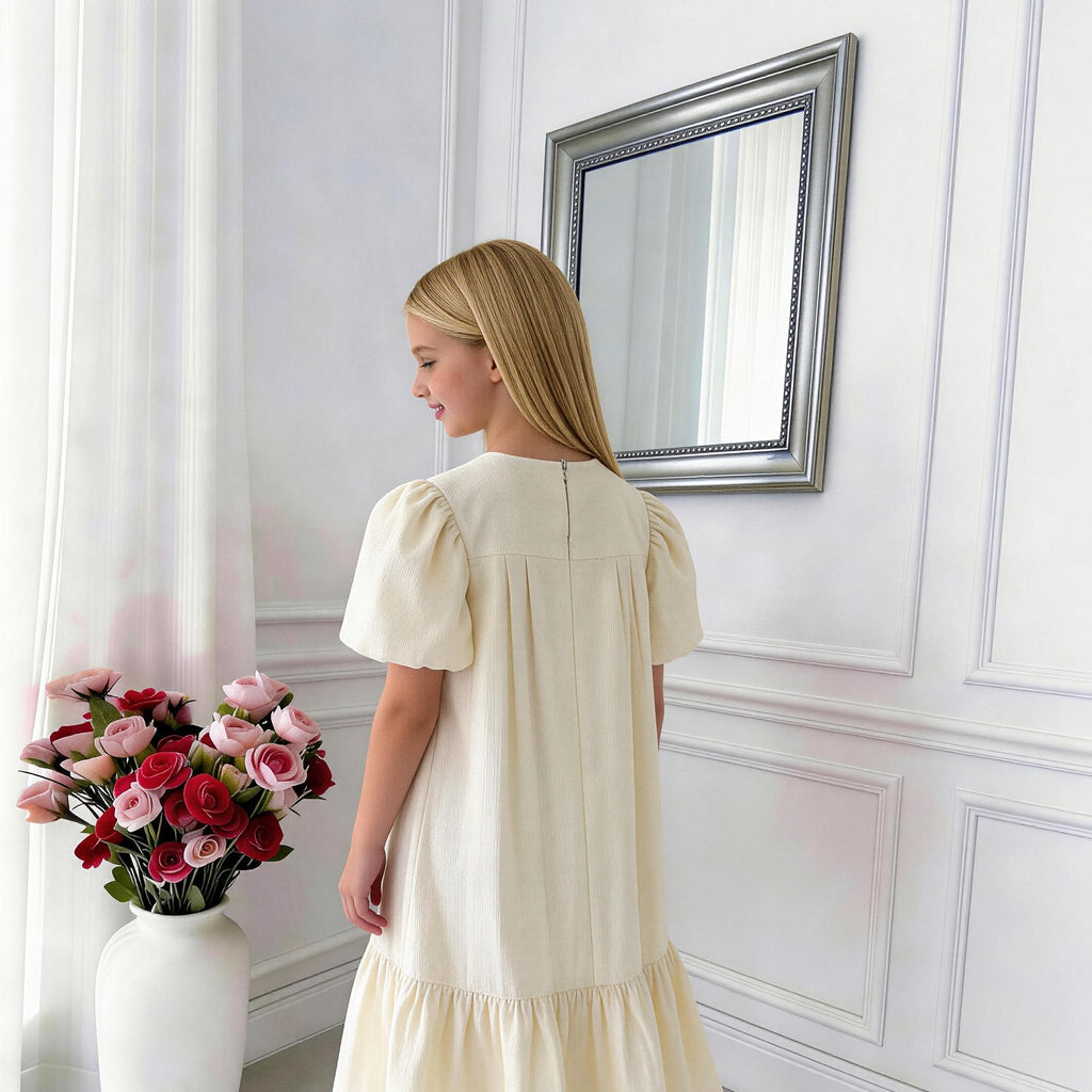Lumière Girls Dress – Soft Structured Elegant Occasion Dress (RG9935)