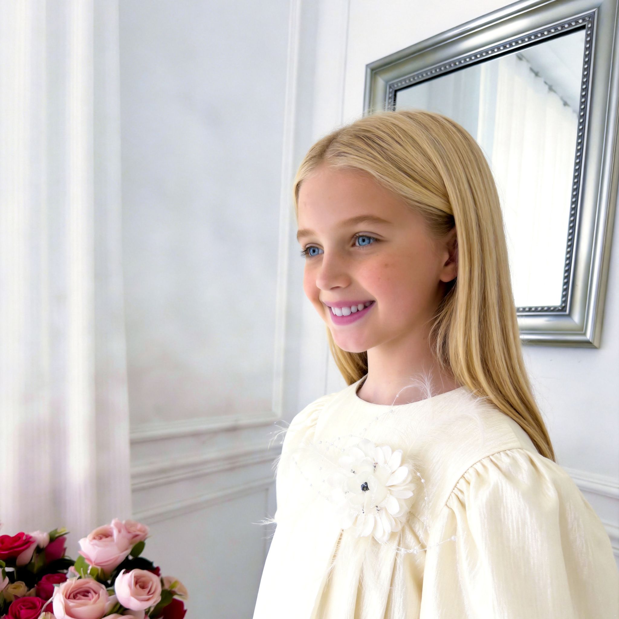 Lumière Girls Dress – Soft Structured Elegant Occasion Dress (RG9935)