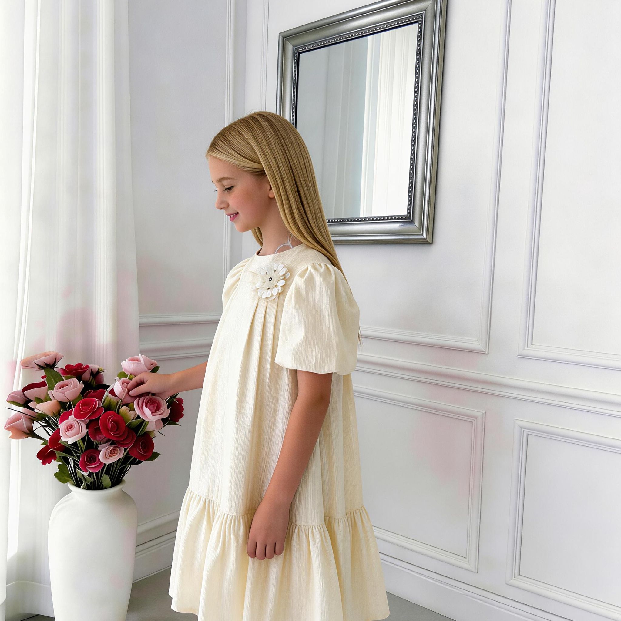 Lumière Girls Dress – Soft Structured Elegant Occasion Dress (RG9935)