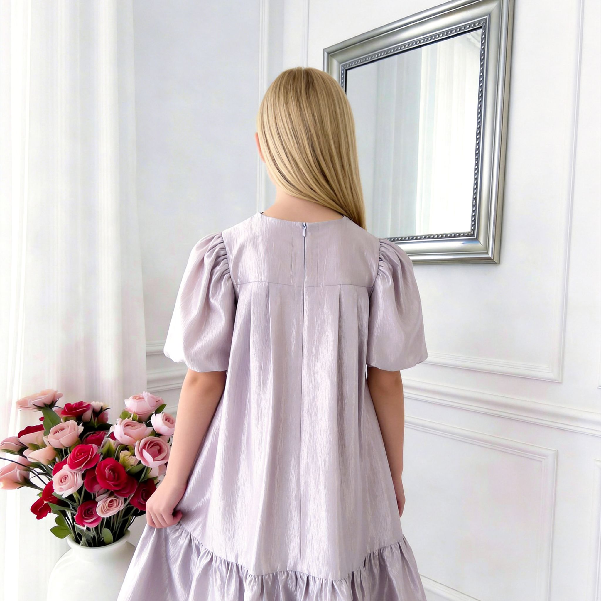 Lumière Girls Dress – Soft Structured Elegant Occasion Dress (RG9935)