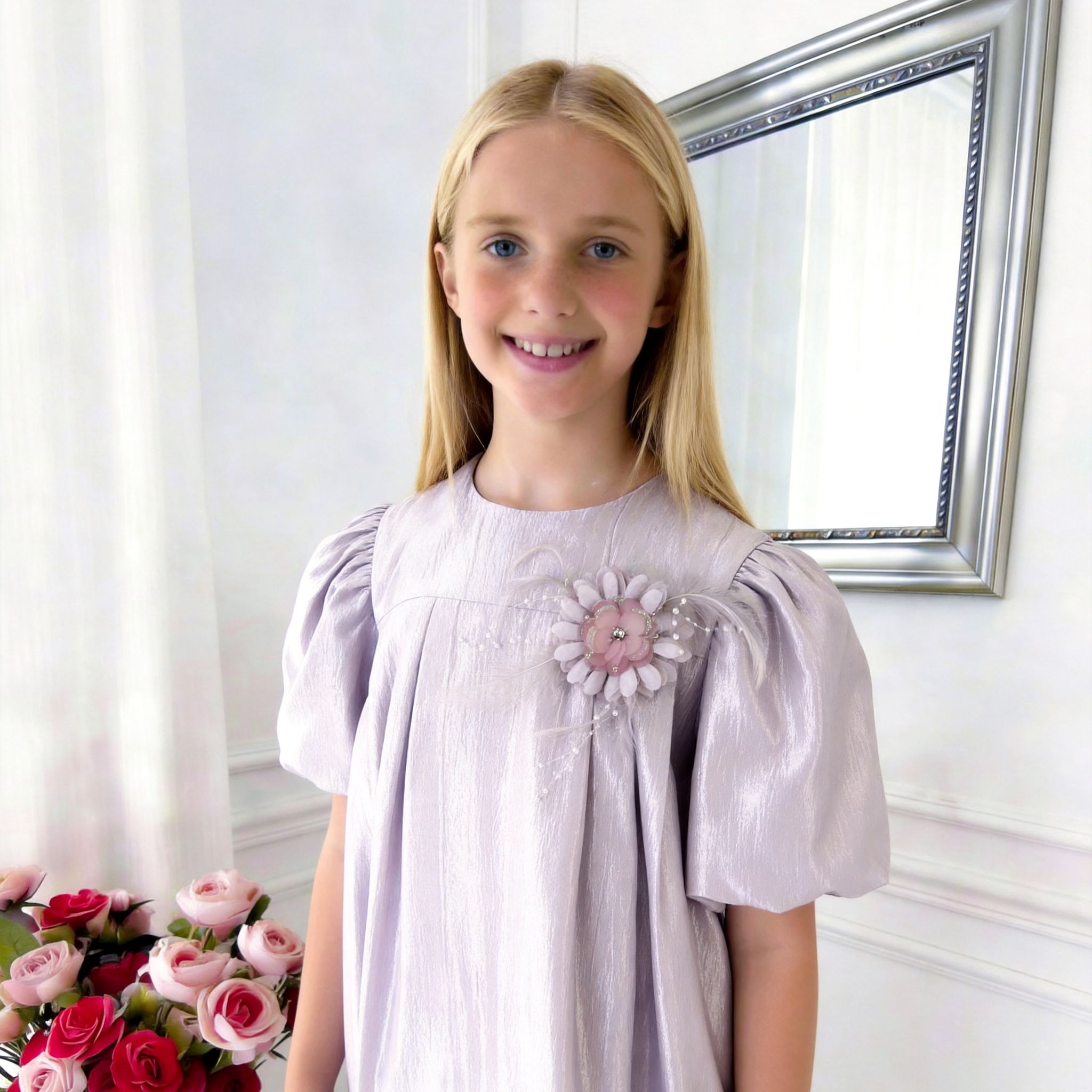 Lumière Girls Dress – Soft Structured Elegant Occasion Dress (RG9935)