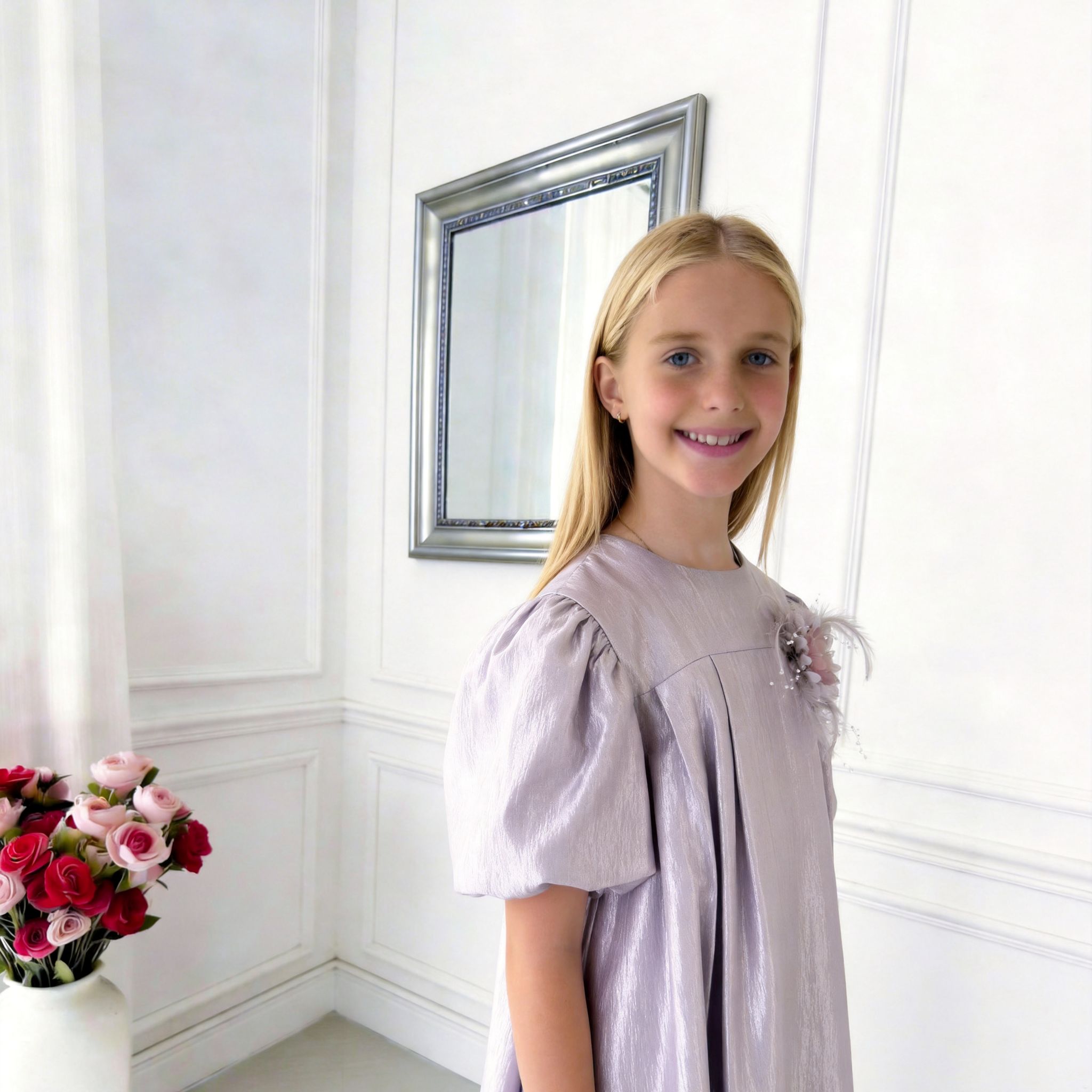 Lumière Girls Dress – Soft Structured Elegant Occasion Dress (RG9935)